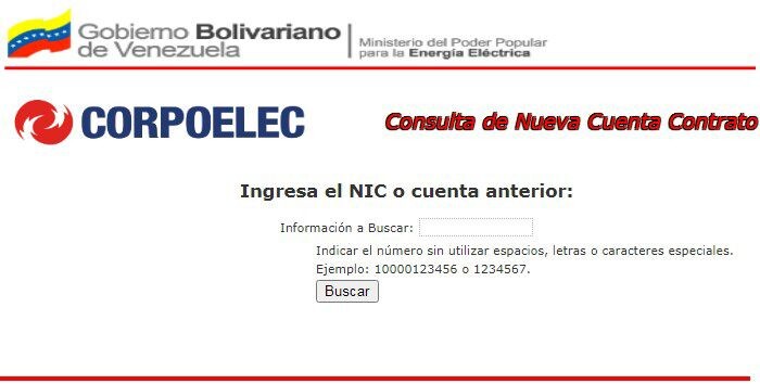 consulta nic corpoelec gov